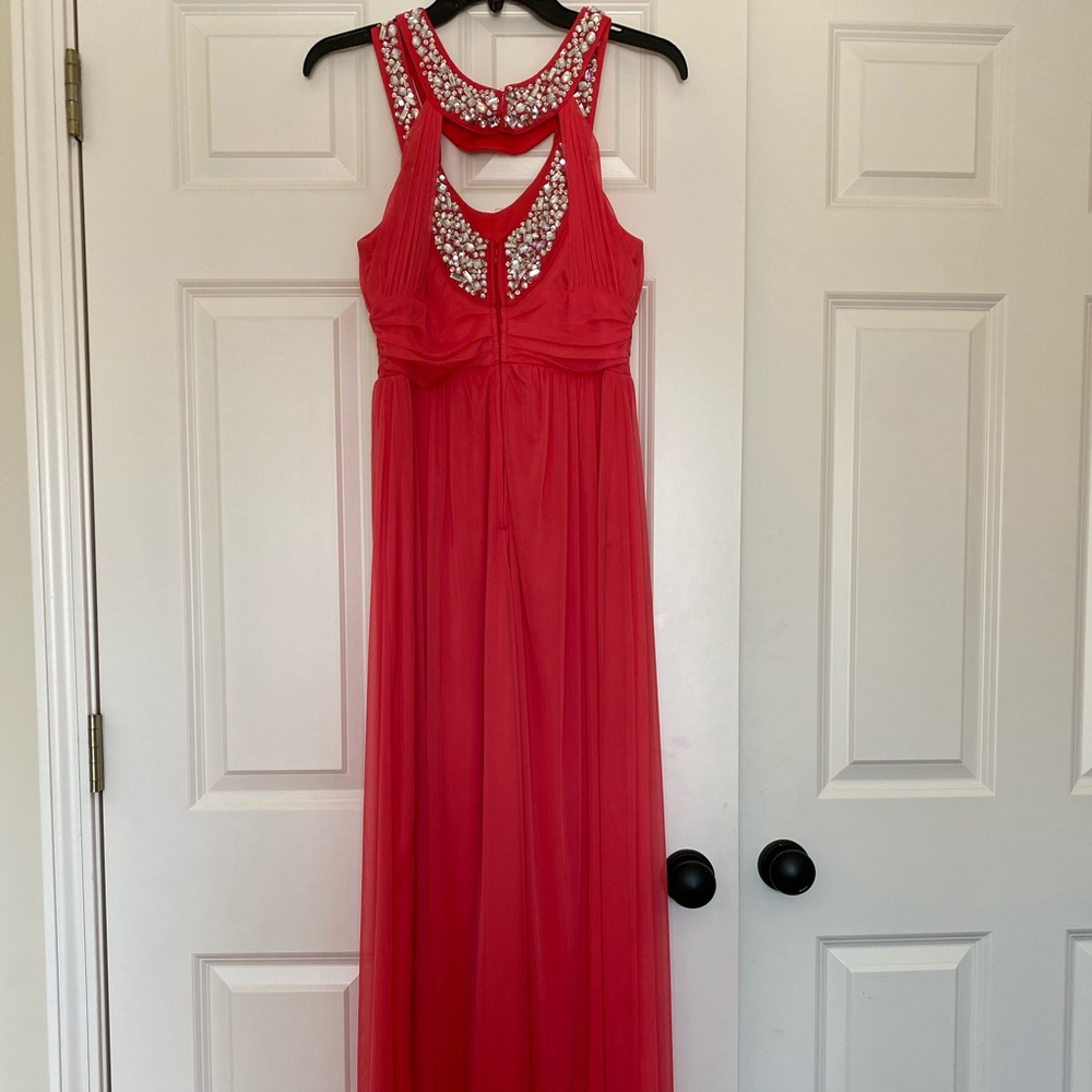 Coral prom dress